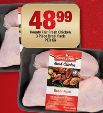 Country Fair Fresh Chicken 3-piece Braai Pack per kg