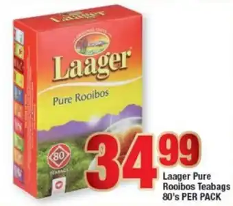 OK Foods Laager Pure Rooibos Teabags 80's per pack offer