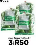 Food Lover's Market Green pepper thriftpacks-for 3 offer