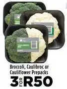 Food Lover's Market Broccoli, caulibroc or cauliflower prepacks-for 3 offer