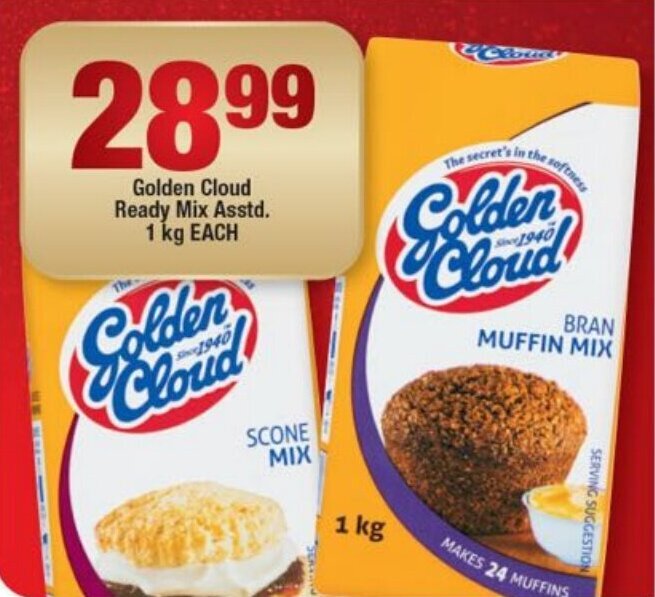 Golden Cloud Ready Mix asstd 1kg offer at OK Foods