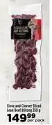 Food Lover's Market Clove and cleaver sliced lean beef biltong-350g per pack offer