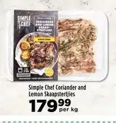 Food Lover's Market Simple chef coriander and lemon skaapstertjies-per kg offer