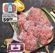 Food Lover's Market Food lover's wagyu burger patties-4 x 100g per pack offer
