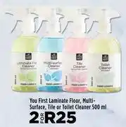 Food Lover's Market You first laminate floor, multi surface, tile or toilet cleaner-for 2 x 500ml offer
