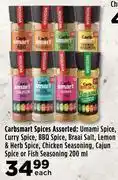 Food Lover's Market Carbsmart spices assorted-200ml each offer