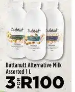Food Lover's Market Buttanutt alternative milk assorted-for 3 x 1l offer