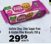 Food Lover's Market Gullon choco chip sugar free & gluten free biscuits-130g each offer