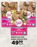 Food Lover's Market Bakealot.yum seed crackers assorted-210g each offer