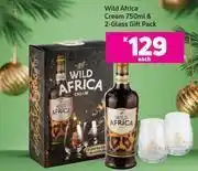 Game Wild africa cream 750ml & 2 glass gift pack-each offer