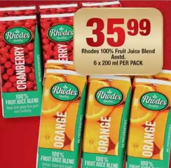 OK Foods Rhodes Fruit Juice Blend 6 x 200ml per pack offer