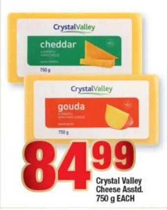 OK Foods Crystal Valley Cheese asstd 750g offer