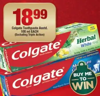 OK Foods Colgate Toothpaste asstd 100ml each offer