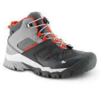 Decathlon Child's waterproof lace-up boots - size 3-5 - grey offer