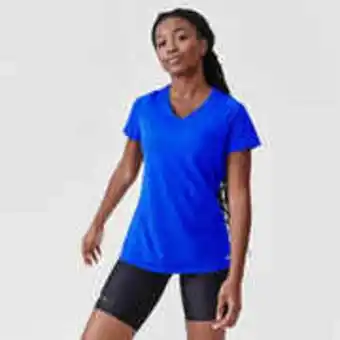 Decathlon Women's short-sleeved breathable running t-shirt dry - blue offer