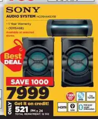 HiFi Corp Sony - Audio System HCDSHAKEX10 - 10115468 offer