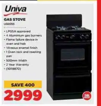 Univa - Gas Stove UG0058 - 10118870