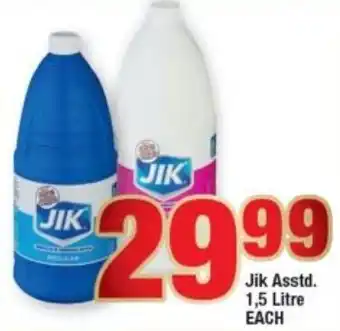 OK Foods JIK Bleach asstd 1,5 litre offer