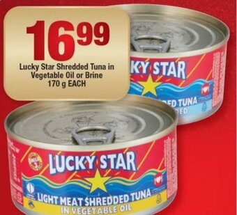OK Foods Lucky Star Shredded Tuna in Vegetable Oil or Brine 170g offer