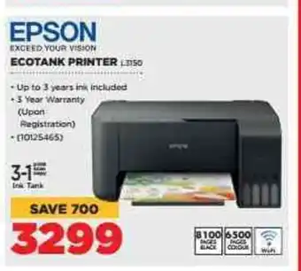HiFi Corp EPSON - Ecotank Printer - 10125465 offer