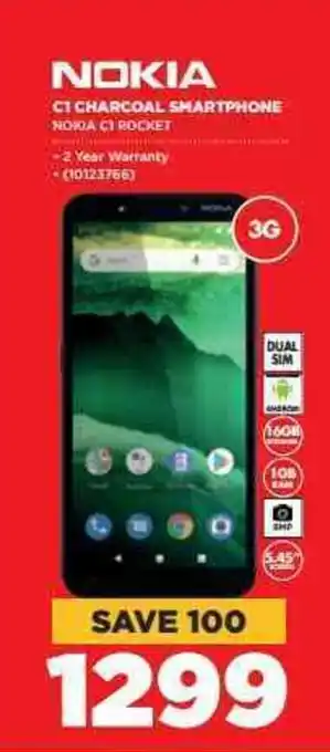 HiFi Corp Nokia - C1 Charcoal Smartphone - 10123766 offer