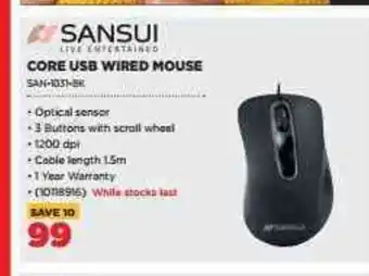 Sansui - Core USB Wired Mouse - 10118916