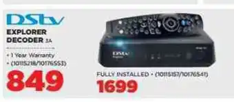HiFi Corp DSTv - Exporer Decoder 3A - 10115218/10176553 offer