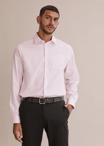 Regular fit textured travel shirt