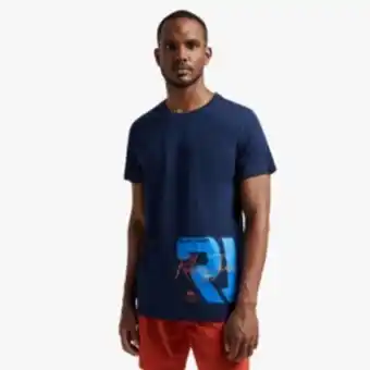 Markham Rj navy slim fit bold hem rj logo t-shirt offer