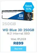 First Shop WD Blue 3D 250GB M.2 Internet SSD offer