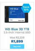 WD Blue 3D 1TB 2.5 Inch Internal SSD