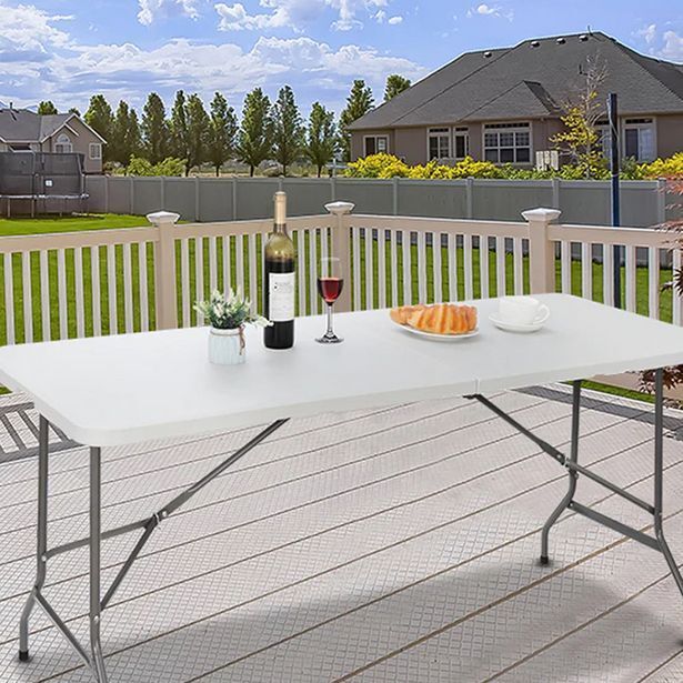 1.8m white folding table offer at OneDayOnly