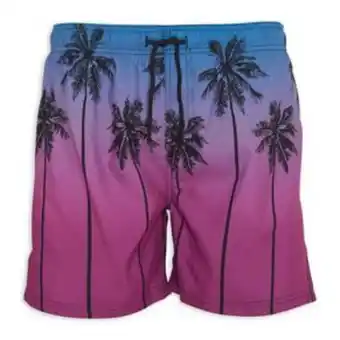 Ombre palm trees print swim short