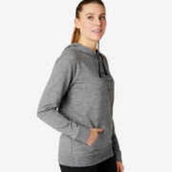 Decathlon Women's fitness hoodie 500 - grey offer