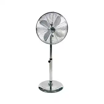 Eurolux standing fan 4 blades satin chrome