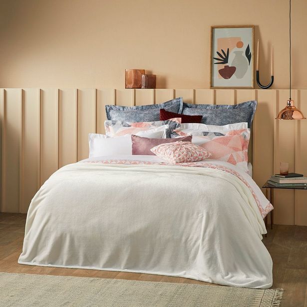 Ashley plain plush blanket offer at HomeChoice