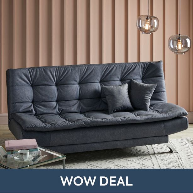 Chatham grey fabric sleeper couch offer at HomeChoice