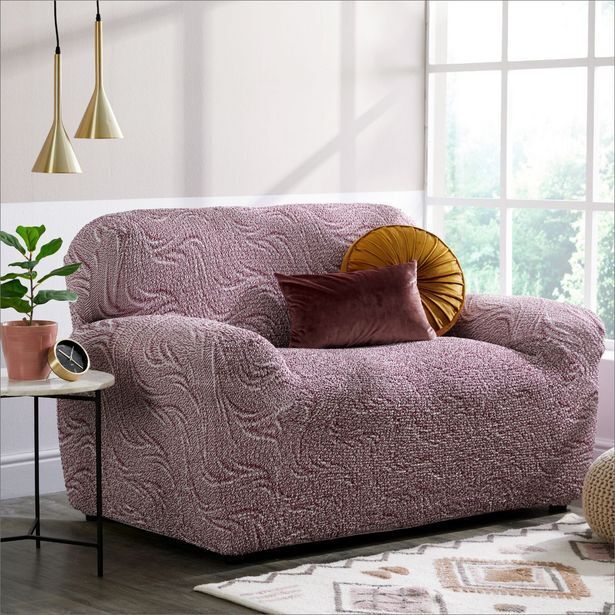Alessio plum 1 seater couch cover offer at HomeChoice