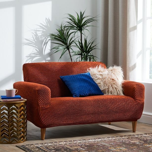 Milano rust 1 seater couch cover offer at HomeChoice