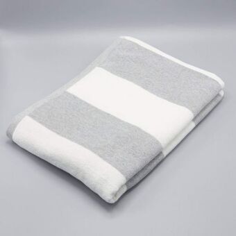 Whitehouse Cabana striped velour beach towel - light grey offer