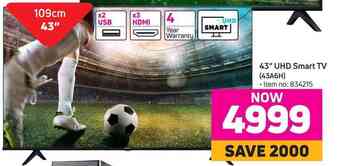 Game Hisense 43" (109cm) uhd smart tv 43a6h offer