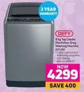 Game Defy 8kg top loader manhattan grey washing machine dtl156 offer