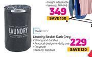 Game Mainstays laundry basket (dark grey) offer