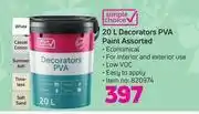 Game Simple choice decoraters pva paint assorted-20 l offer