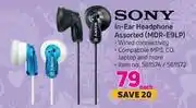 Game Sony in ear headphone assorted (mdr-e9lp)-each offer