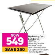 Game Flip folding desk dark brown offer