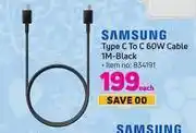 Game Samsung type c to c 60w cable 1m-black-each offer