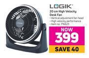 Game Logik 20cm high velocity desk fan offer
