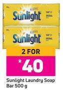 Game Sunlight laundry soap bar-for 2 x 500g offer