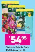 Game Satiskin bubble bath refill assorted-1l each offer